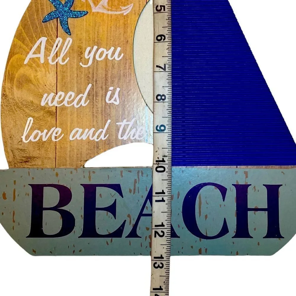 Nautical Boat/ Sailboat Beach Coastal Sign NWT